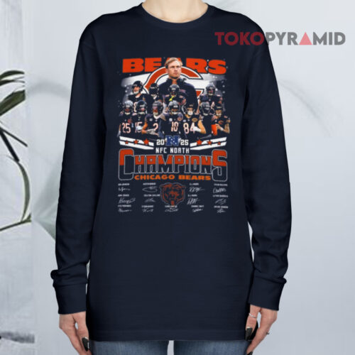 Chicago Bears 2025 Nfc North Champions 2025 Signature Long sleeved