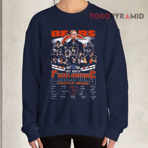 Chicago Bears 2025 Nfc North Champions 2025 Signature Sweatshirt