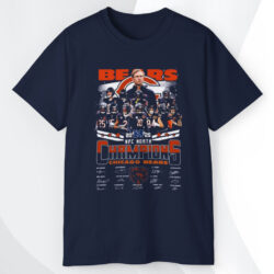 Chicago Bears 2025 Nfc North Champions 2025 Signature T shirt