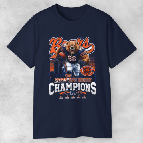 Chicago Bears 2025 Nfc North Champions Mascot T shirt