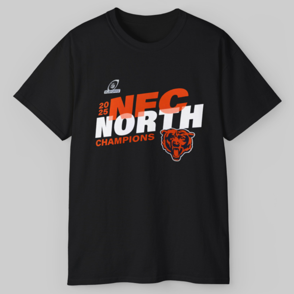 Chicago Bears 2025 Nfc North Champs T shirt Chicago Bears 2025 Nfc North Champs T shirt