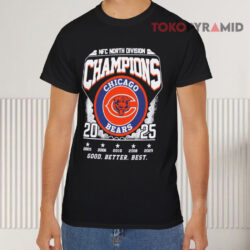 Chicago Bears 2025 Nfc North Division Champions Good Better Best Black T shirt