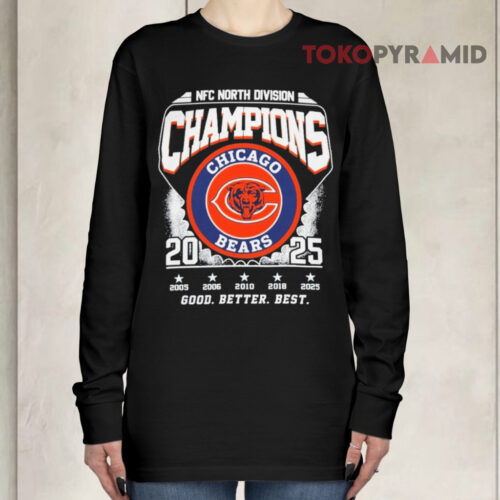 Chicago Bears 2025 Nfc North Division Champions Good Better Best Long sleeved