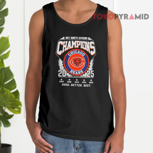 Chicago Bears 2025 Nfc North Division Champions Good Better Best tank Top