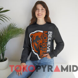 Chicago Bears Believe In Monsters T-shirt 3 Chicago Bears Believe In Monsters T shirt Dark Heather Sweatshirt