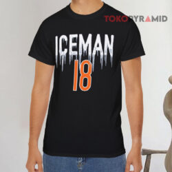 Chicago Bears Iceman 18 Caleb Williams Nfl Black T shirt