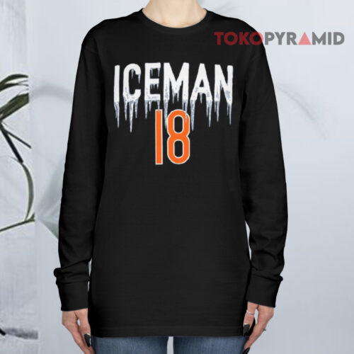 Chicago Bears Iceman 18 Caleb Williams Nfl Long sleeved