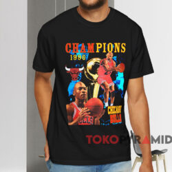 Chicago Bulls 1996 Nba Champions T shirt Black T shirt
