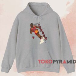 Chicago Bulls Michael Jordan Cartoon T-shirt 2 Chicago Bulls Michael Jordan Cartoon T shirt Grey Hoodie