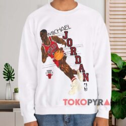 Chicago Bulls Michael Jordan Cartoon T-shirt 4 Chicago Bulls Michael Jordan Cartoon T shirt White Sweatshirt