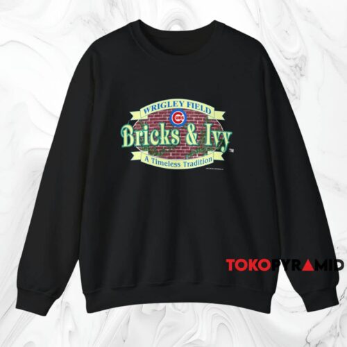 Chicago Cubs Bricks And Ivy Wrigley Field Shirt Black Sweatshirt Chicago Cubs Bricks And Ivy Wrigley Field Shirt Black Sweatshirt