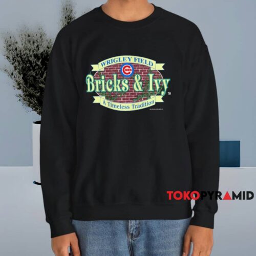 Chicago Cubs Bricks And Ivy Wrigley Field Shirt Black Sweatshirt Chicago Cubs Bricks And Ivy Wrigley Field Shirt Black Sweatshirt