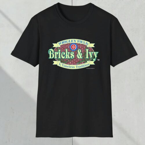 Chicago Cubs Bricks And Ivy Wrigley Field Shirt Black T shirt Chicago Cubs Bricks And Ivy Wrigley Field Shirt Black T shirt