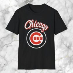Chicago Cubs Classic Script Logo Shirt Black T shirt