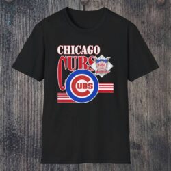 Chicago Cubs National League Logo Shirt Black T shirt