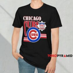 Chicago Cubs National League Logo Shirt Black T shirt