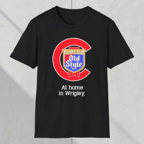 Chicago Cubs Old Style Beer Wrigley Shirt Black T shirt Chicago Cubs Old Style Beer Wrigley Shirt Black T shirt