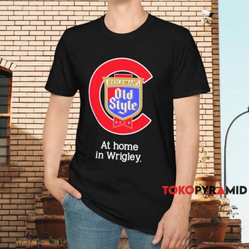 Chicago Cubs Old Style Beer Wrigley Shirt Black T shirt Chicago Cubs Old Style Beer Wrigley Shirt Black T shirt