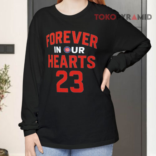 Chicago Cubs Ryne Sandberg 23 Forever In Our Hearts Long sleeved Chicago Cubs Ryne Sandberg 23 Forever In Our Hearts Long sleeved
