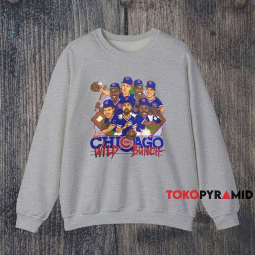Chicago Cubs Wild Bunch Caricature Shirt Grey Sweatshirt Chicago Cubs Wild Bunch Caricature Shirt Grey Sweatshirt
