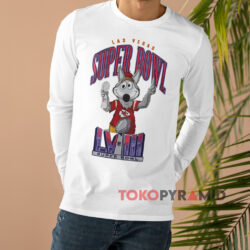 Chiefs Las Vegas Super Bowl LVIII Mascot Shirt 4 Chiefs Las Vegas Super Bowl Lviii Mascot White Long sleeved