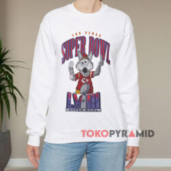 Chiefs Las Vegas Super Bowl LVIII Mascot Shirt 3 Chiefs Las Vegas Super Bowl Lviii Mascot White Sweatshirt