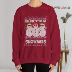 Chillin' With My Snowmies Christmas Red Sweatshirt