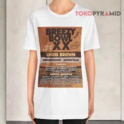 Chris Brown Breezy Bowl Xx World Tour 2025 White T shirt