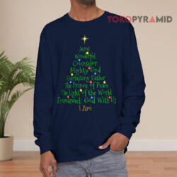 Christian Christmas Bible Names Of Jesus Tree Shaped Long sleeved