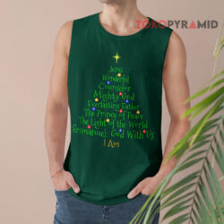Christian Christmas Bible Names Of Jesus Tree Shaped Tank Top