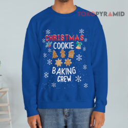 Christmas Cookie Baking Crew Cookie Exchange Santa Blue Sweatshirt
