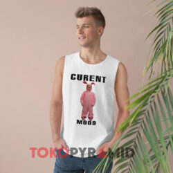 Christmas Current Mood Pink Bunny White Tank Top