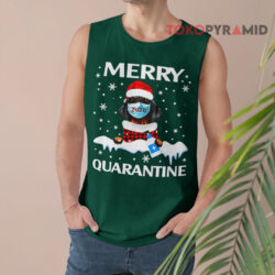 Christmas Dog Dachshund Face Mask Merry Quarantine Sweatshirt 3 Christmas Dog Dachshund Face Mask Merry Quarantine Tank Top