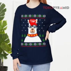 Christmas Fa La La LLaMa Sweatshirt 4 Christmas Fa La La Llama Long sleeved