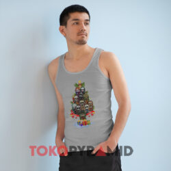 Christmas Horror Chibi Tree Sweatshirt 2 Christmas Horror Chibi Tree Grey Tank Top