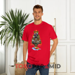 Christmas Horror Chibi Tree Red T shirt