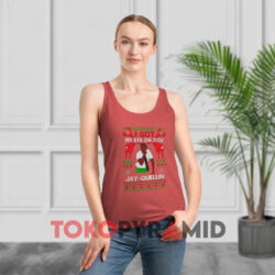 Christmas I Got My Eye On You Jay quellin Red Tank Top