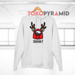 Christmas Reindeer Impostor Among Us Shhh White Hoodie