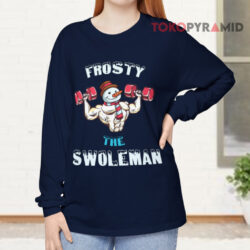 Christmas Ugly Frosty The Swoleman Gym Sweatshirt 3 Christmas Ugly Frosty The Swoleman Gym Long sleeved