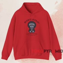 Chrome Hearts x Bape Baby Milo T-shirt 2 Chrome Hearts X Bape Baby Milo T shirt Red Hoodie