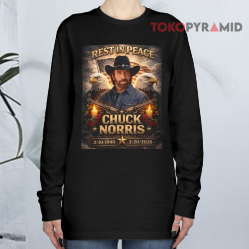 Chuck Norris Rest In Peace Rip Long sleeved Chuck Norris Rest In Peace Rip Long sleeved