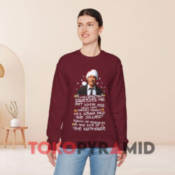Clark Griswold Christmas Sweatshirt 3 Clark Griswold Christmas Garnet Sweatshirt