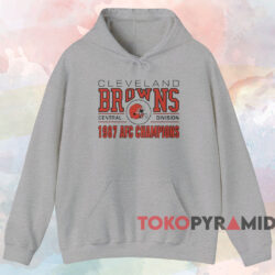 Cleveland Browns 1987 AFC Champions Shirt 2 Cleveland Browns 1987 Afc Champions Shirt Grey Hoodie