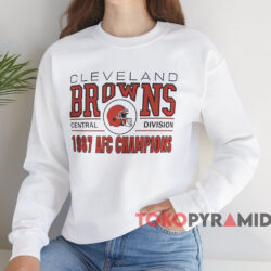 Cleveland Browns 1987 AFC Champions Shirt 3 Cleveland Browns 1987 Afc Champions Shirt White Sweatshirt