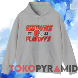Cleveland Browns 2023 NFL Playoffs T-Shirt 3 Cleveland Browns 2023 Nfl Playoffs T shirt Grey Hoodie