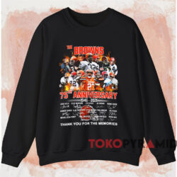 Cleveland Browns 75th Anniversary Signature Shirt Black Sweatshirt