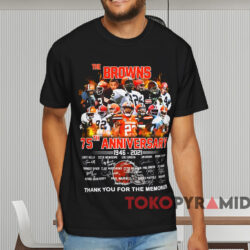 Cleveland Browns 75th Anniversary Signature Shirt Black T shirt