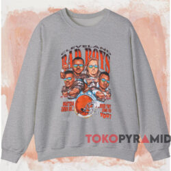 Cleveland Browns Bad Boys T-shirt 3 Cleveland Browns Bad Boys T shirt Grey Sweatshirt