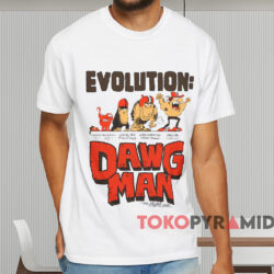 Cleveland Browns Evolution Of Dawg Man Shirt White T shirt