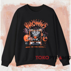 Cleveland Browns Taz Bad To The Bone Shirt 3 Cleveland Browns Taz Bad To The Bone Shirt Black Sweatshirt